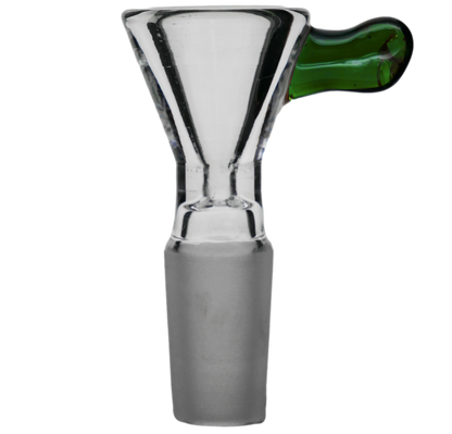 Clear Funnel w/ Color Handle Snapper Glass Bowl Slide