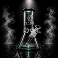 8"Encore Collection Beaker Bong w/ Color Base and Mouthpiece