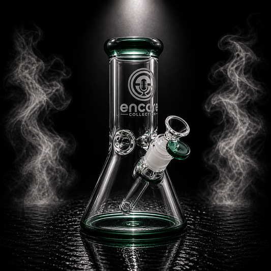 8"Encore Collection Beaker Bong w/ Color Base and Mouthpiece