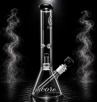 14" Encore Collection 44x4mm Beaker Bong w/ Showerhead Perc & Color Accents