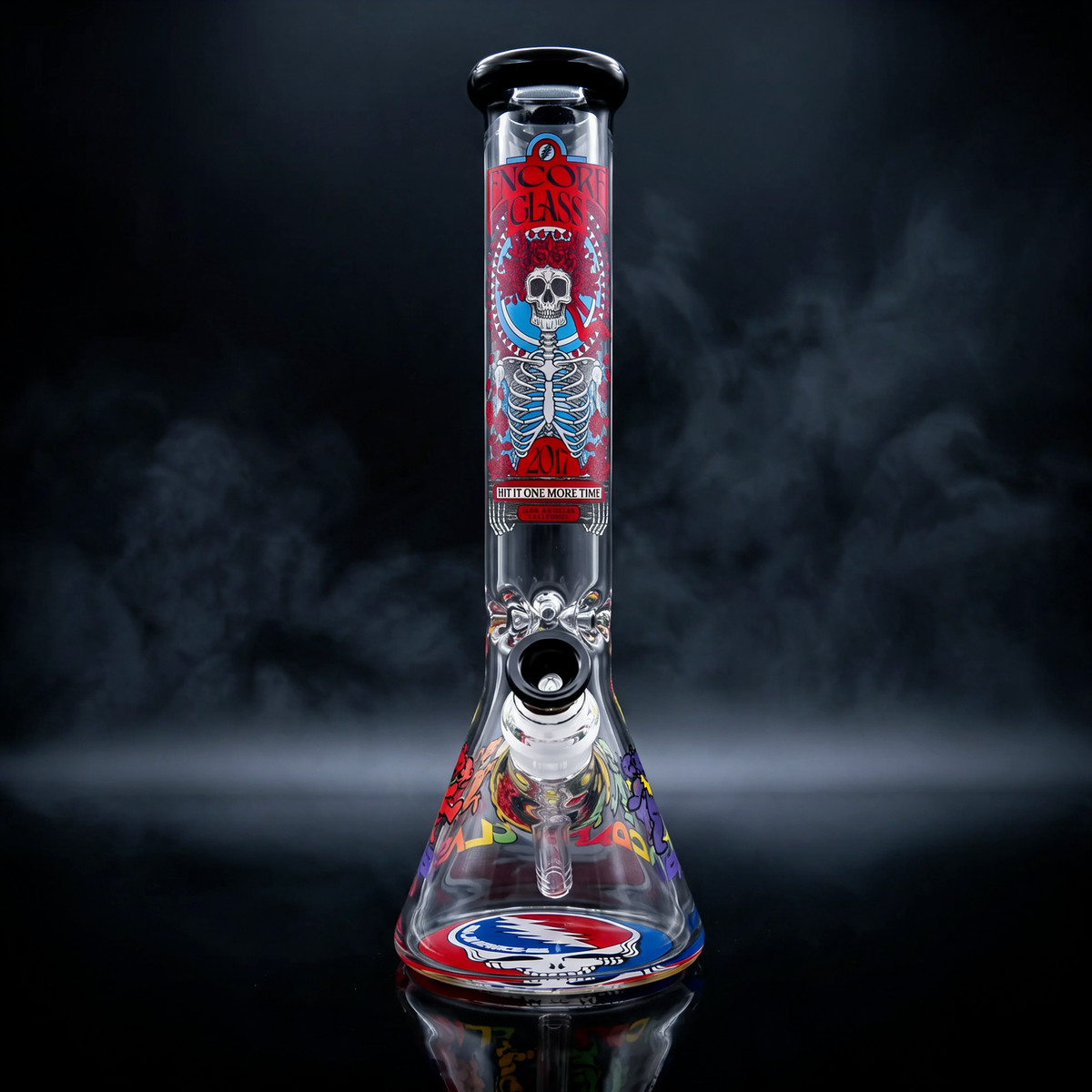 14" Psychedelic Skeleton Beaker Bong | Encore Collection