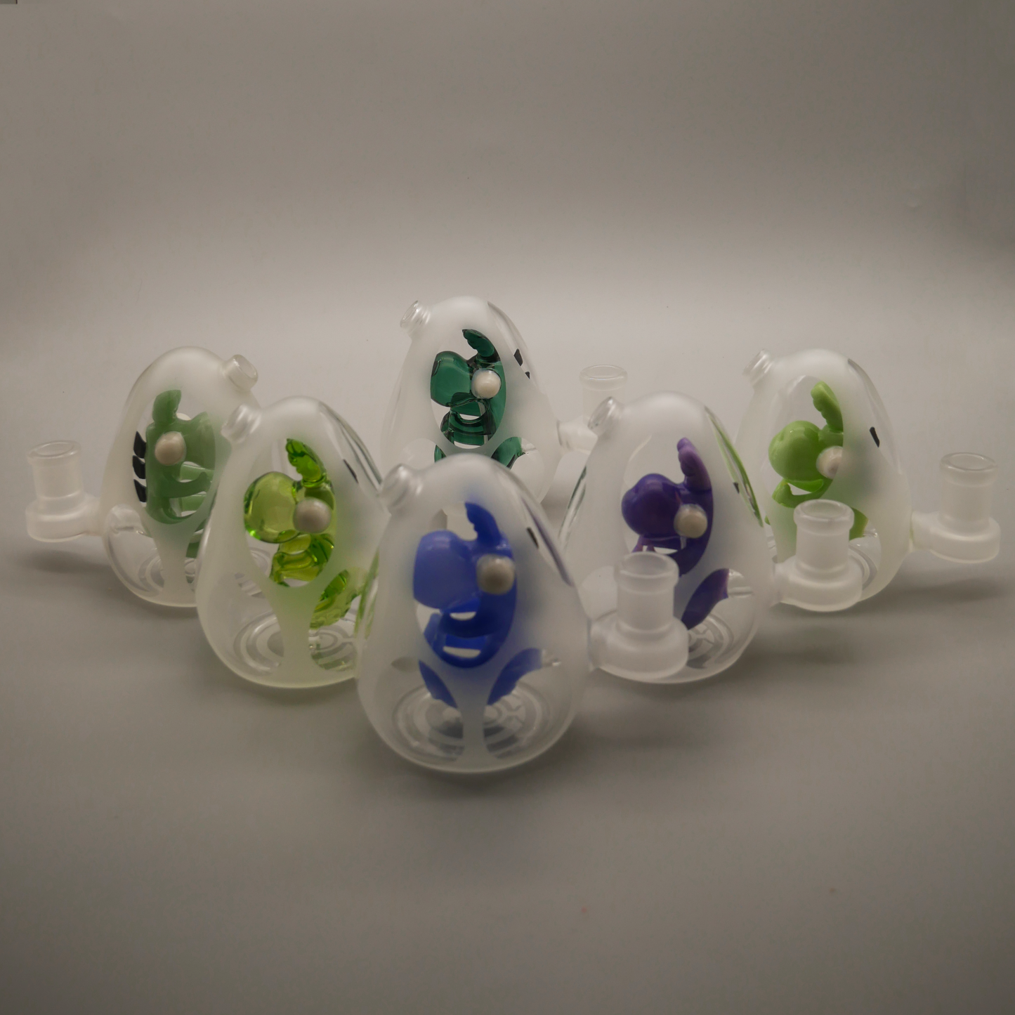 3PACK 4" Yoshi Frosted Egg Dab Rig