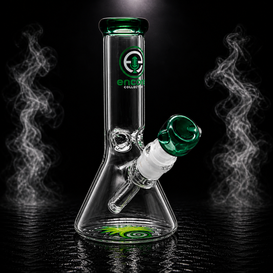 8" Encore Mini Beaker Bong w/ Color Lip & Reversal Base