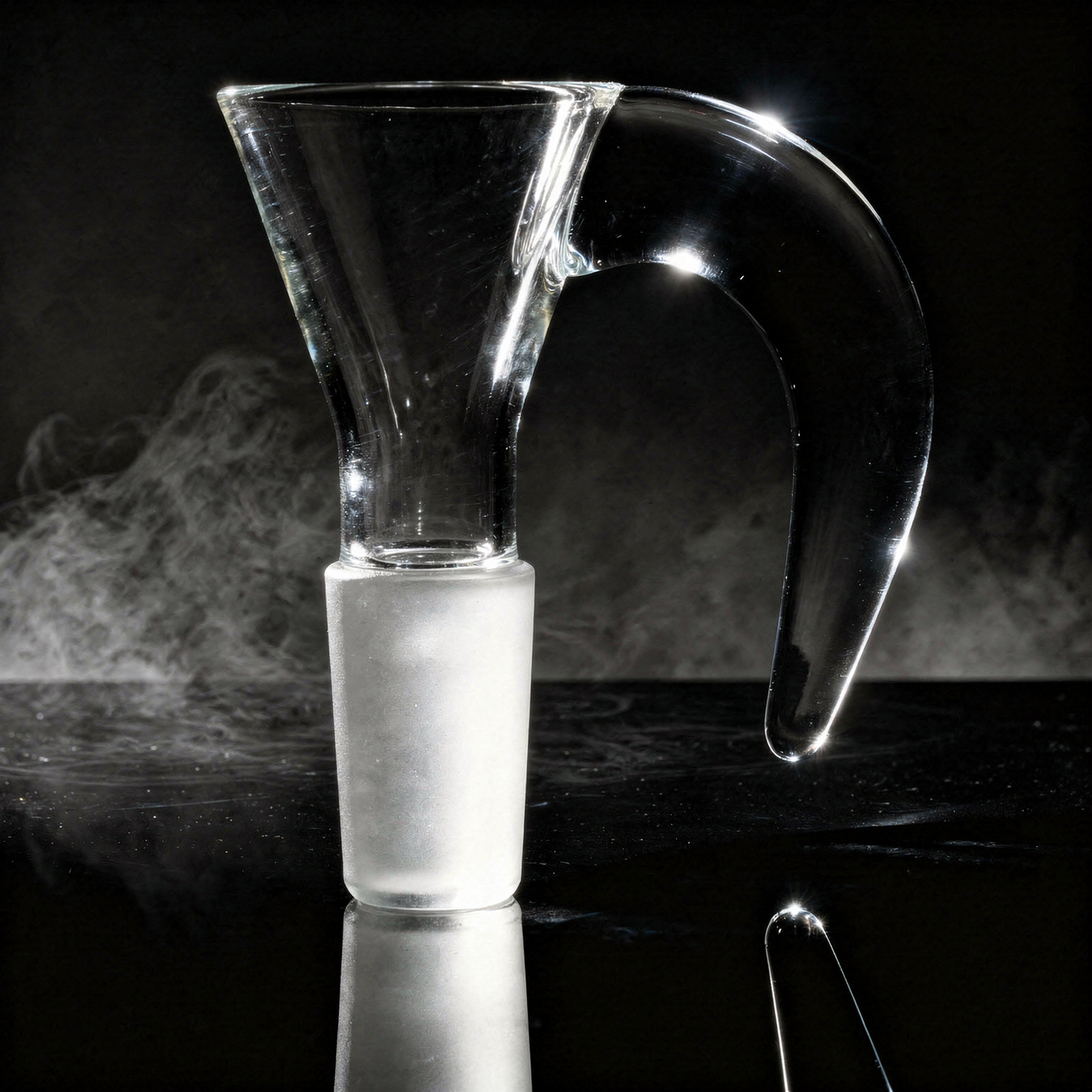 Clear Funnel Horn Glass Bowl Slide