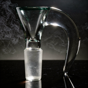 Clear Horn Funnel w/ Color Lip Glass Bowl Slide