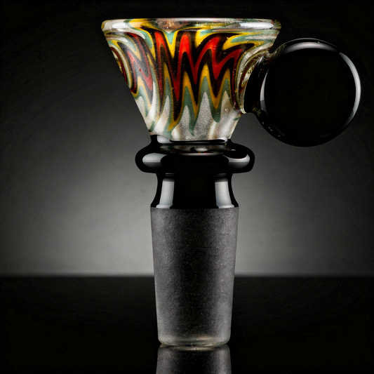 Funnel Marble Full Reversal Color Glass Bowl Slide