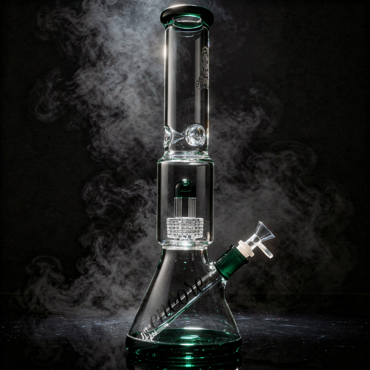 17"  Encore Collection Matrix Beaker Bong w/ Color Accents