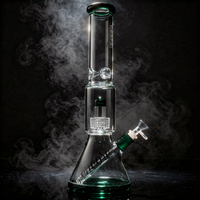 17"  Encore Collection Matrix Beaker Bong w/ Color Accents