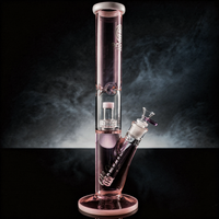 14'' Encore Collection Full Color Straight Tube Bong w/ Matrix and White Accents