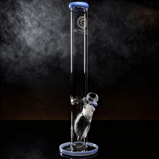 18" Encore Collection Straight Tube Bong w/ Assorted Color Accents