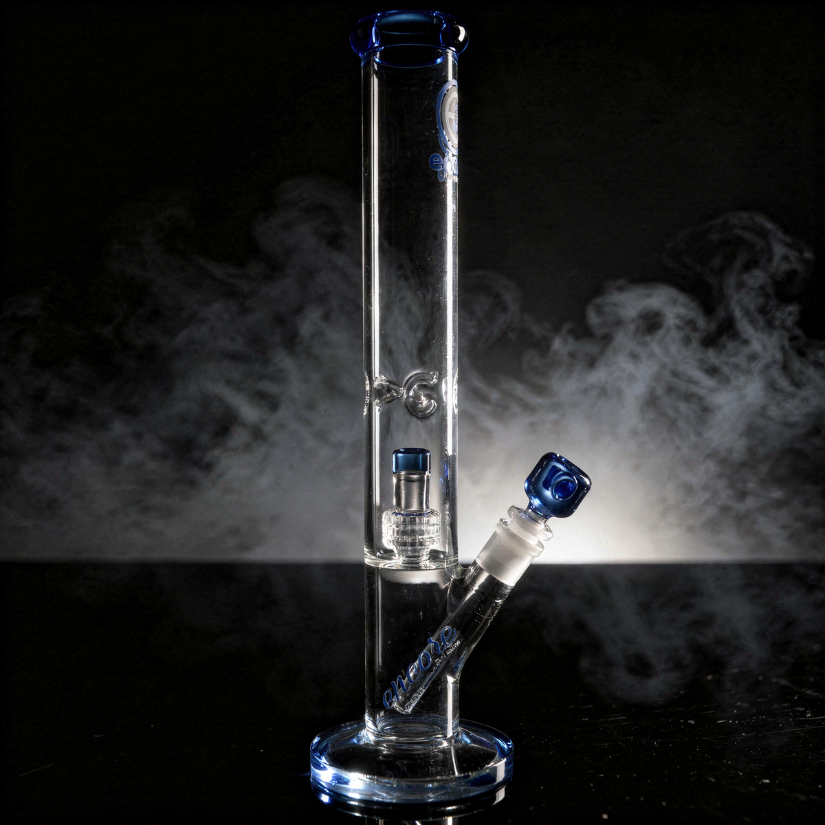 16" Encore Collection Matrix Straight Tube Bong w/ Color Accents