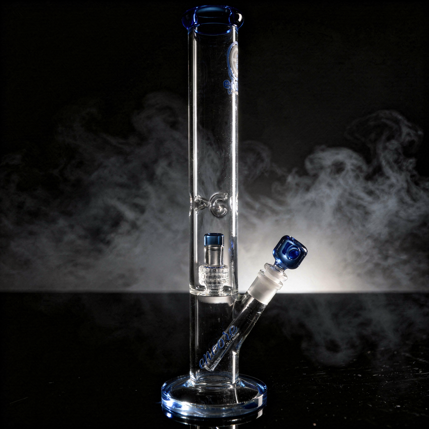 16" Encore Collection Matrix Straight Tube Bong w/ Color Accents