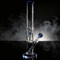 16" Encore Collection Matrix Straight Tube Bong w/ Color Accents