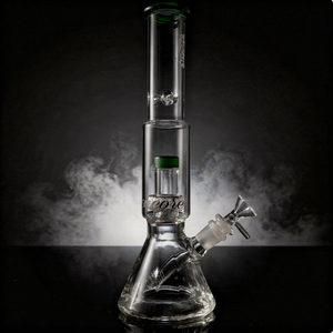 12" Encore Collection Diamond Pounder Beaker Bong w/ Matrix and Assorted Color Accents