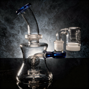 Encore 7" Hourglass Dab Rig & Mini Dry Catcher Set