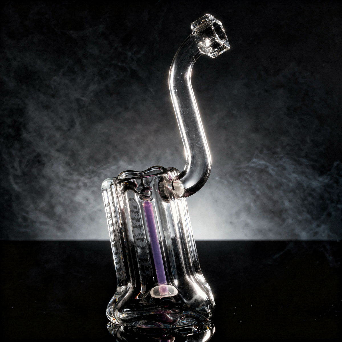 8" Encore Collection 50mm Scalloped Standing Bubbler w/ Color Stem