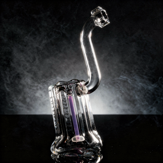 8" Encore Collection 50mm Scalloped Standing Bubbler w/ Color Stem