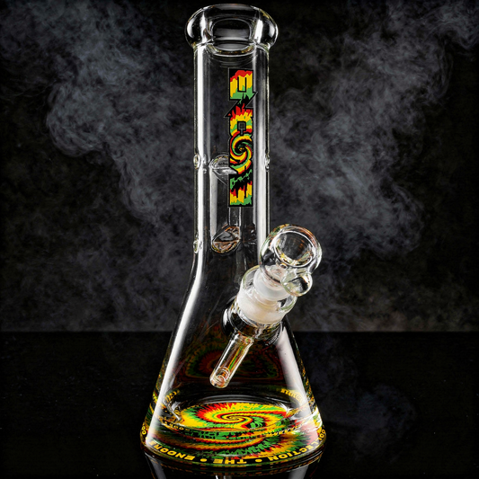 Rasta — Encore 12" 9mm Heavy Pounder Glass Bong (hero)