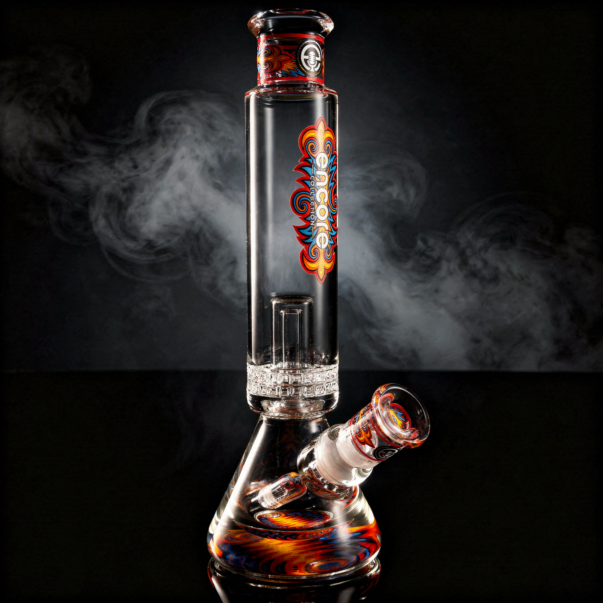 12" Encore Collection Unbreakable Perc Pounder Beaker Bong