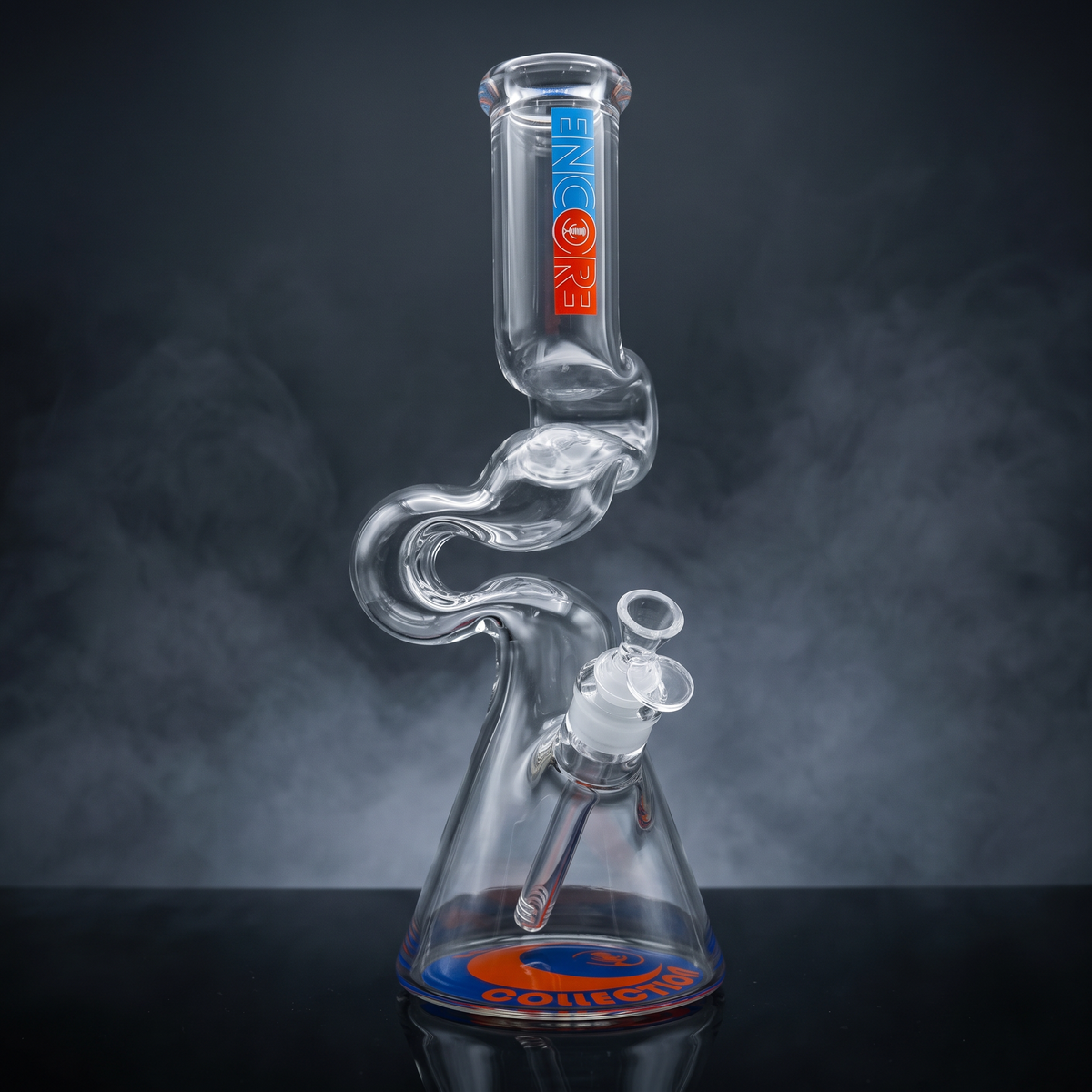 14" Zig Zag Beaker Bong – 7mm Glass | Encore Collection