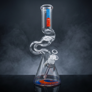 14" Zig Zag Beaker Bong – 7mm Glass | Encore Collection