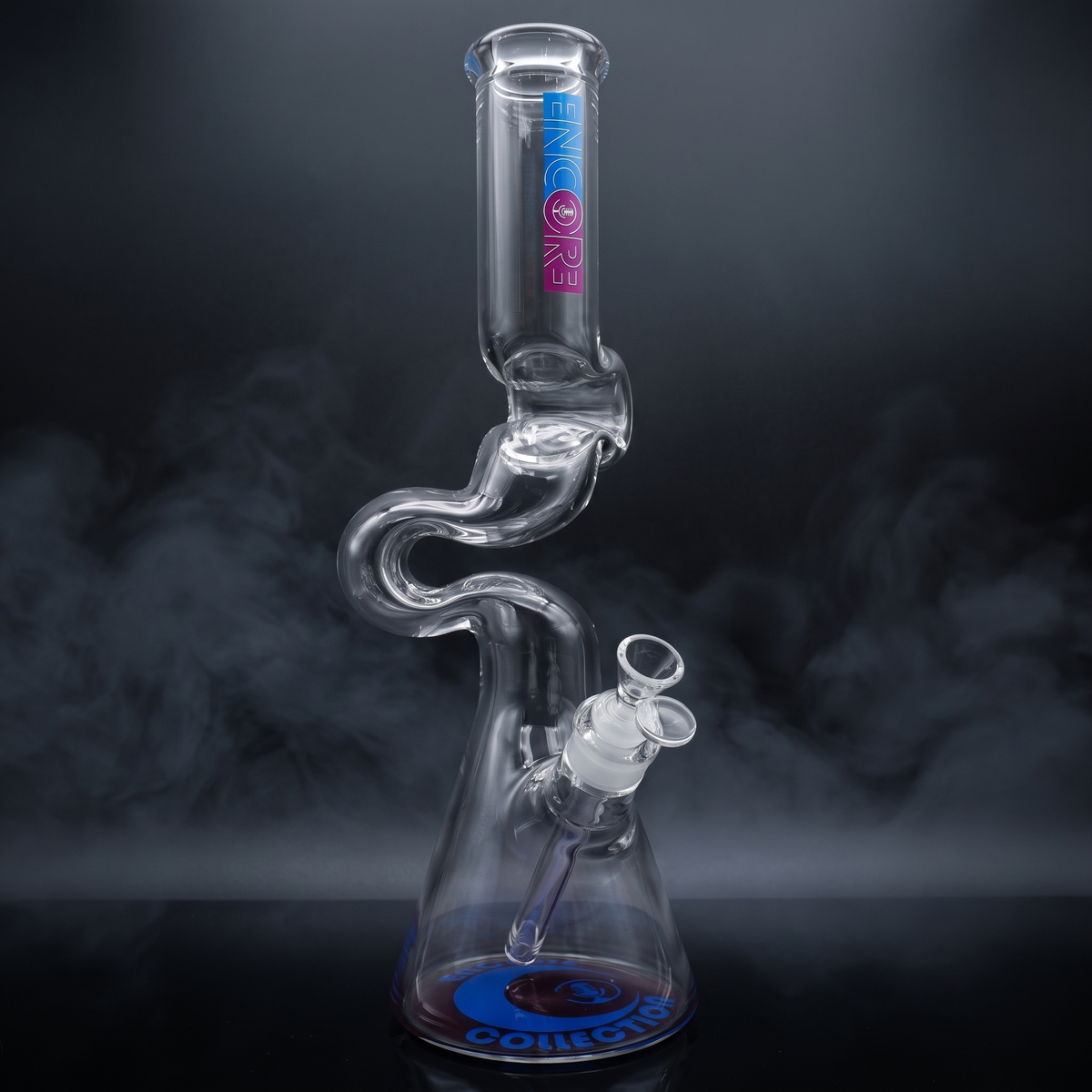 16" Zig Zag Beaker Bong – 7mm Glass | Encore Collection