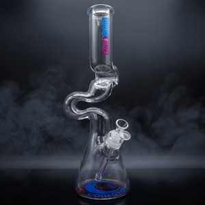 16" Zig Zag Beaker Bong – 7mm Glass | Encore Collection