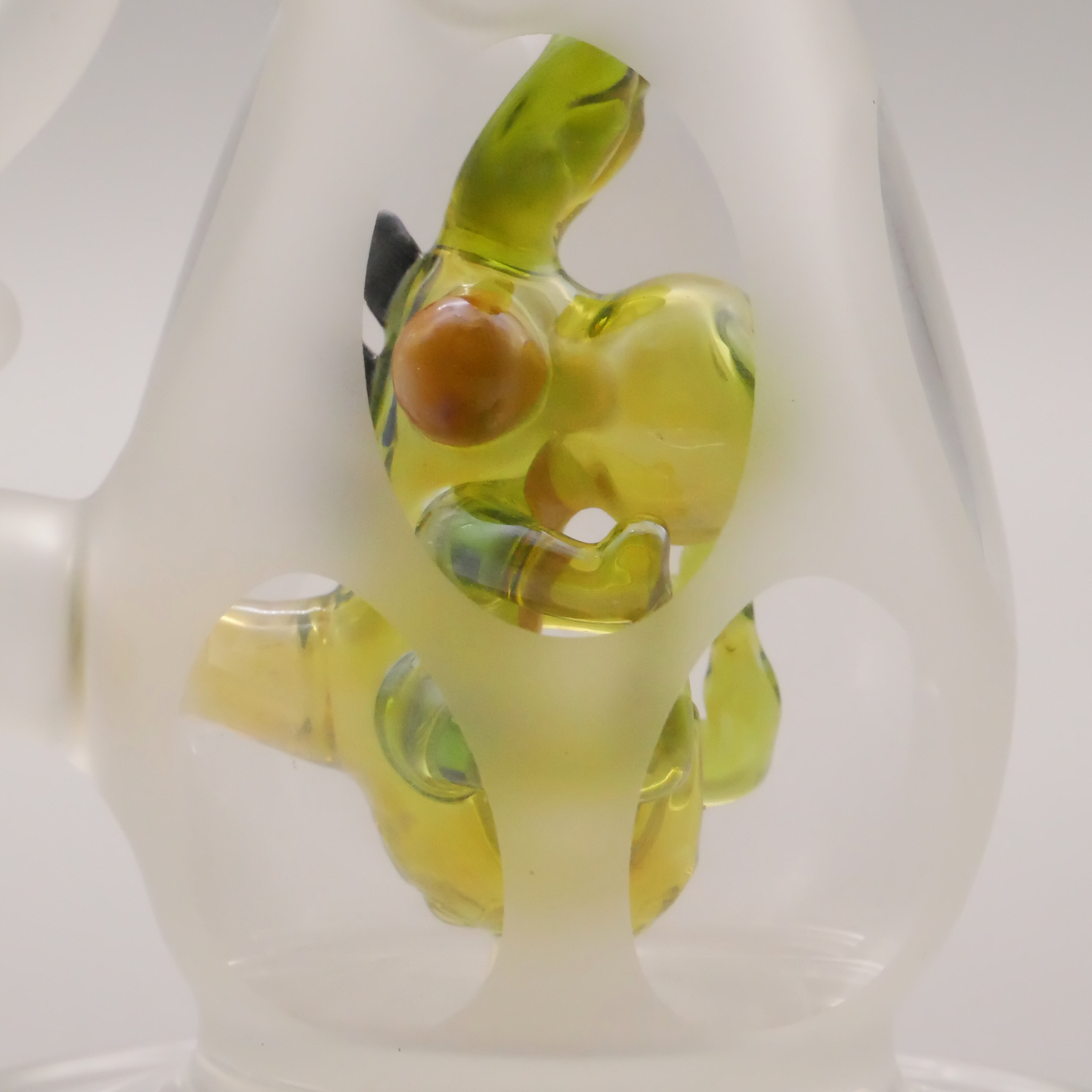 7" Encore Collection Sandblast Baby Dinosaur Egg Recycler Dab Rig